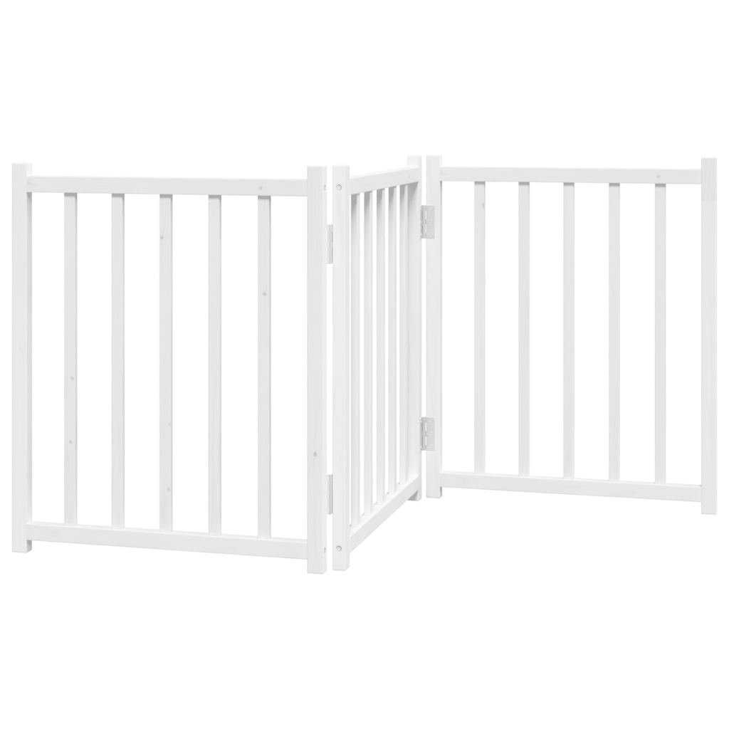 Vidaxl Dog Fence Collapsible 3 pannelli 150 cm Pino solido bianco