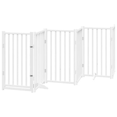 Vidaxl Dog Fence Plegable 6 paneles 300 cm de pino sólido White