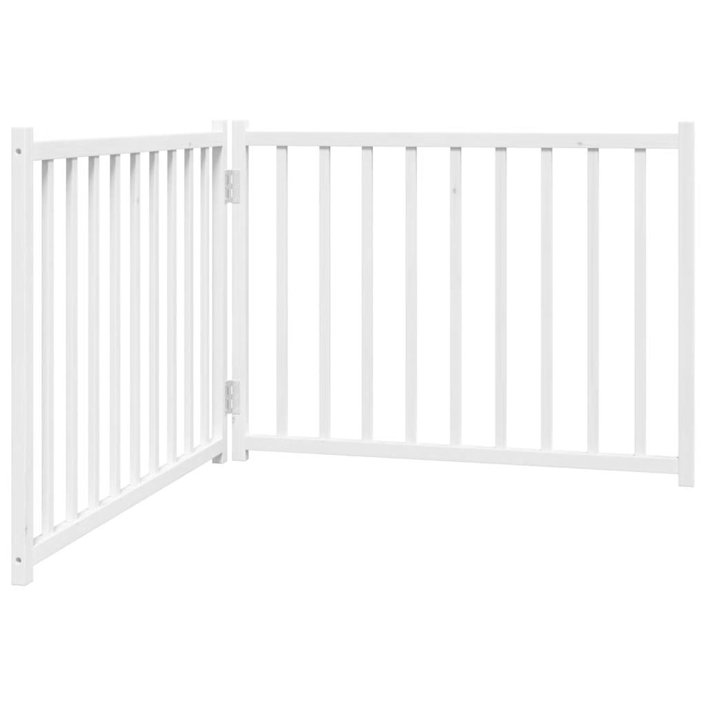 Vidaxl Dog Fence Plegable 2 paneles de 160 cm de pino sólido White