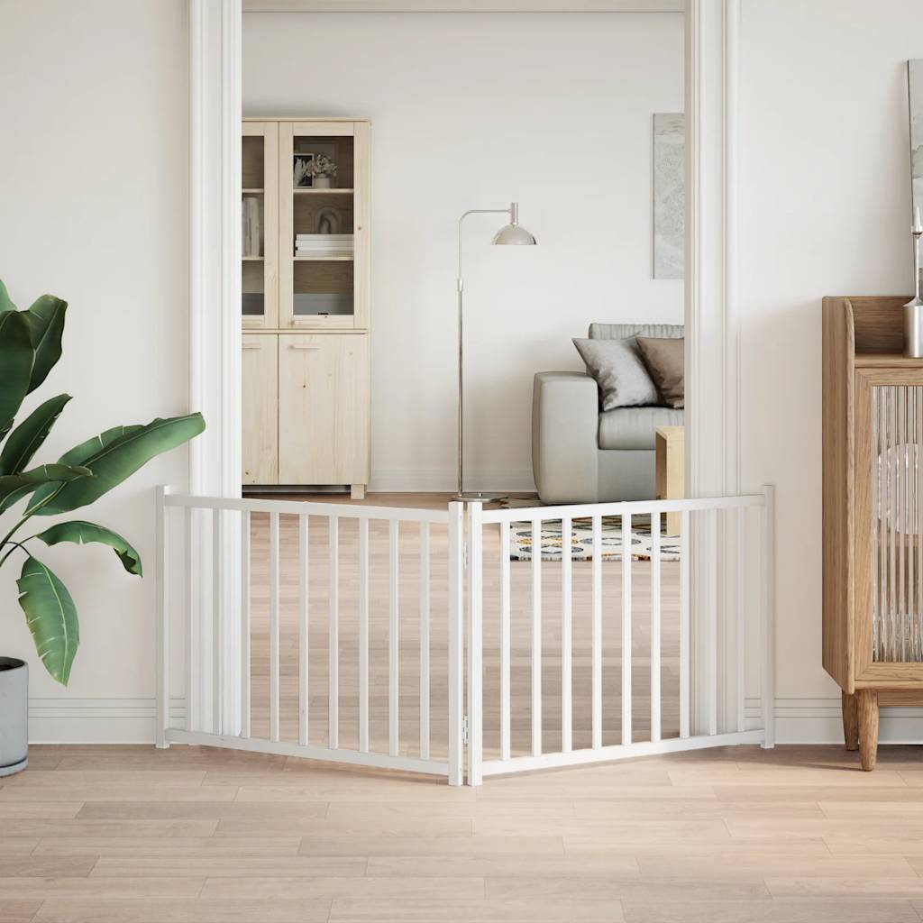 Vidaxl Dog Fence Plegable 2 paneles de 160 cm de pino sólido White