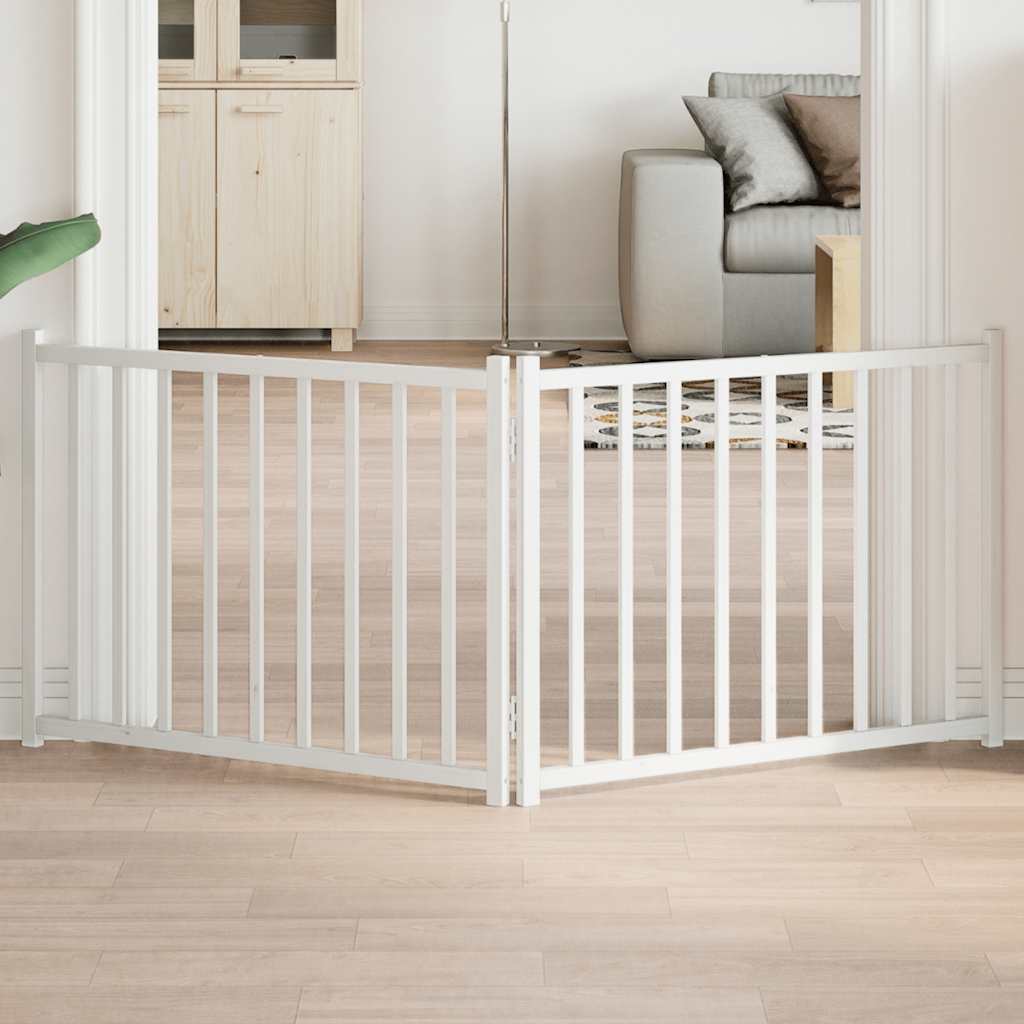 Vidaxl Dog Fence Plegable 2 paneles de 160 cm de pino sólido White