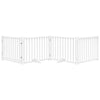Vidaxl Dog Fence Collapsible 4 pannelli 320 cm Pinewit Solido bianco