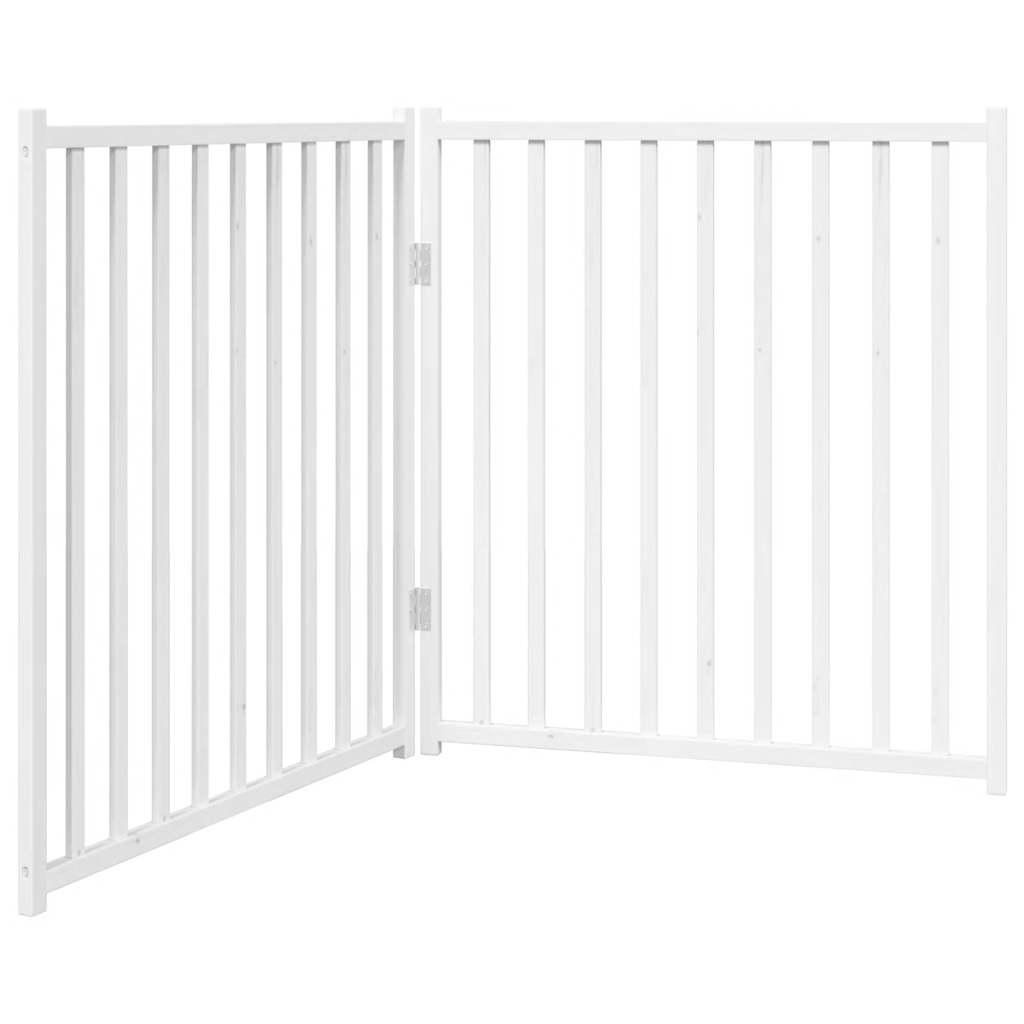 Vidaxl Dog Fence Collapsible 2 pannelli 160 cm Pino solido bianco