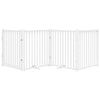 Vidaxl hondenhek inklapbaar 4 panelen 320 cm massief vurenhout wit