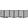 Vidaxl puerta para perros plegable 6 paneles 300 cm madera maciza de pino negro