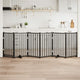 Vidaxl puerta para perros plegable 6 paneles 300 cm madera maciza de pino negro