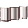 Vidaxl Dog Fence Collapsible 6 pannelli 300 cm Oak marrone solido