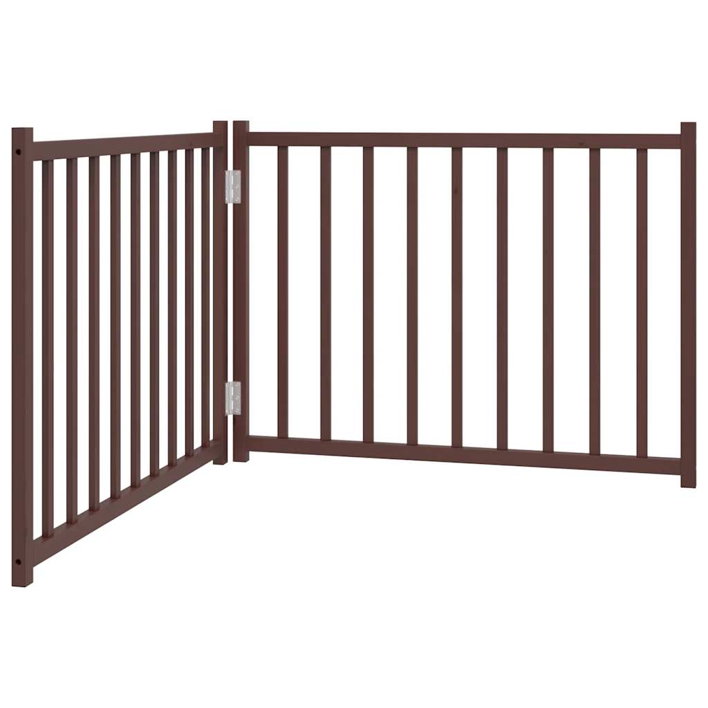 Vidaxl Dog Fence Croppecible 2 pannelli 160 cm Oak a marrone solido