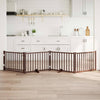 Vidaxl Dog Fence Collapsible 4 pannelli 320 cm Oak marrone solido