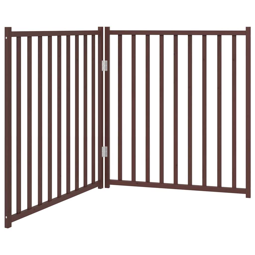 Vidaxl Dog Fence Croppecible 2 pannelli 160 cm Oak a marrone solido