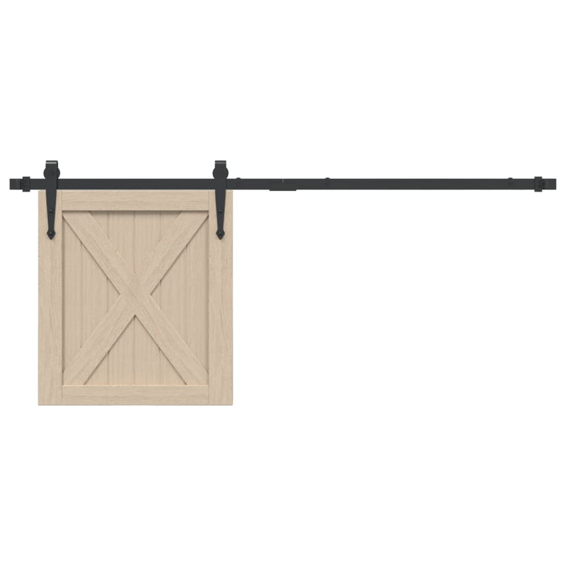 Vidaxl ophangset voor minischuifdeur 122 cm koolstofstaal zwart
