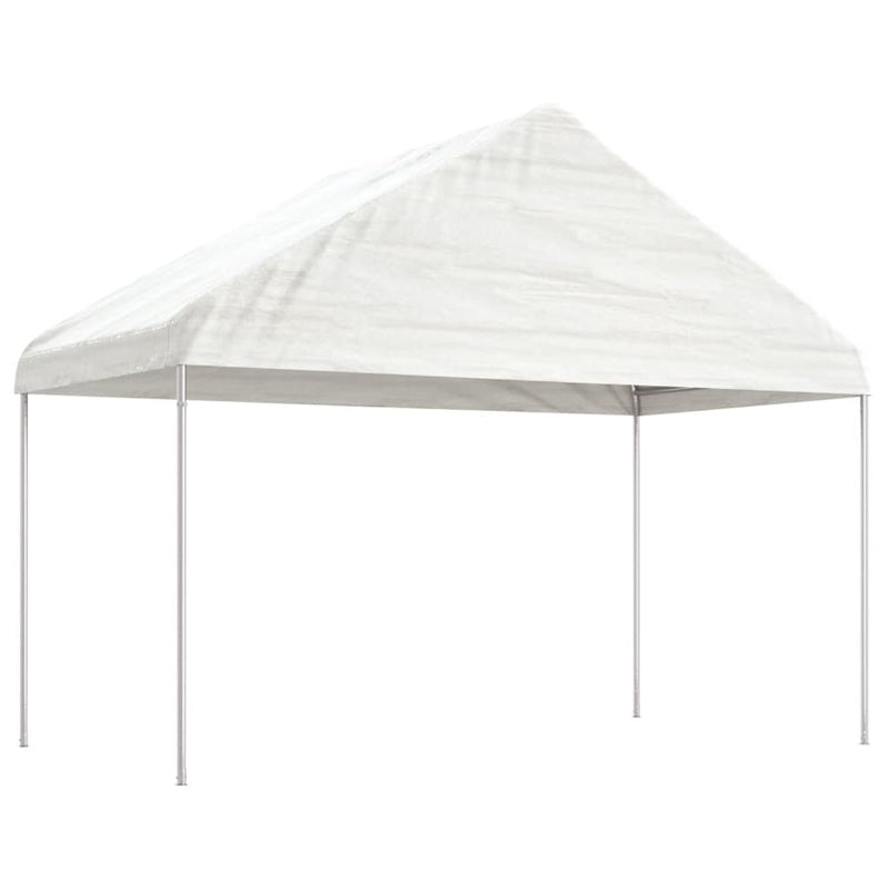 Vidaxl Arbor con tetto 4.08x2.23x3.22 m polietilene bianco