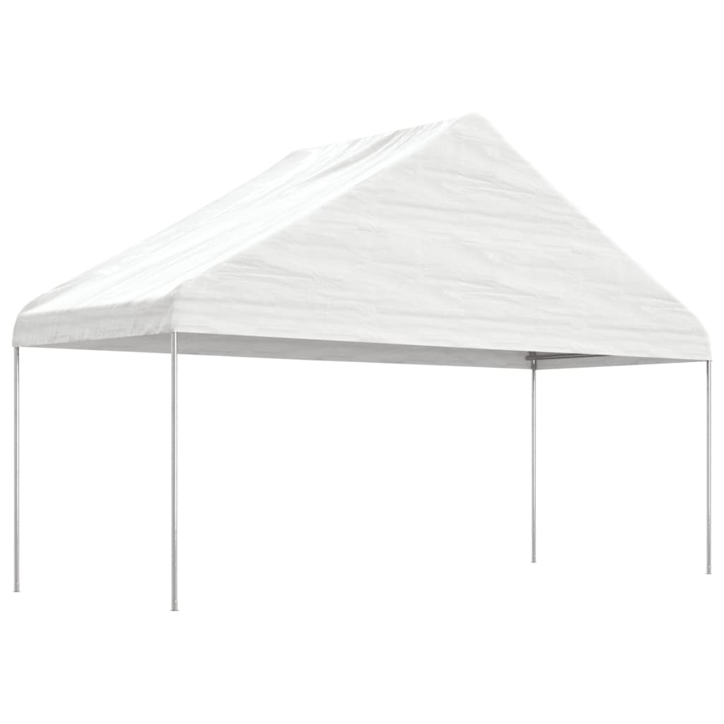 Gazebo Vidaxx con tetto 5,88x2,23x3,75 mt in polietilene bianco