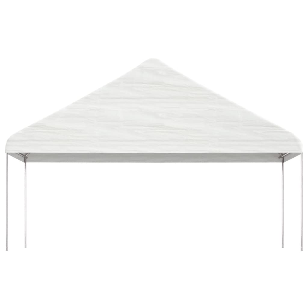 Gazebo Vidaxx con tetto 5,88x2,23x3,75 mt in polietilene bianco