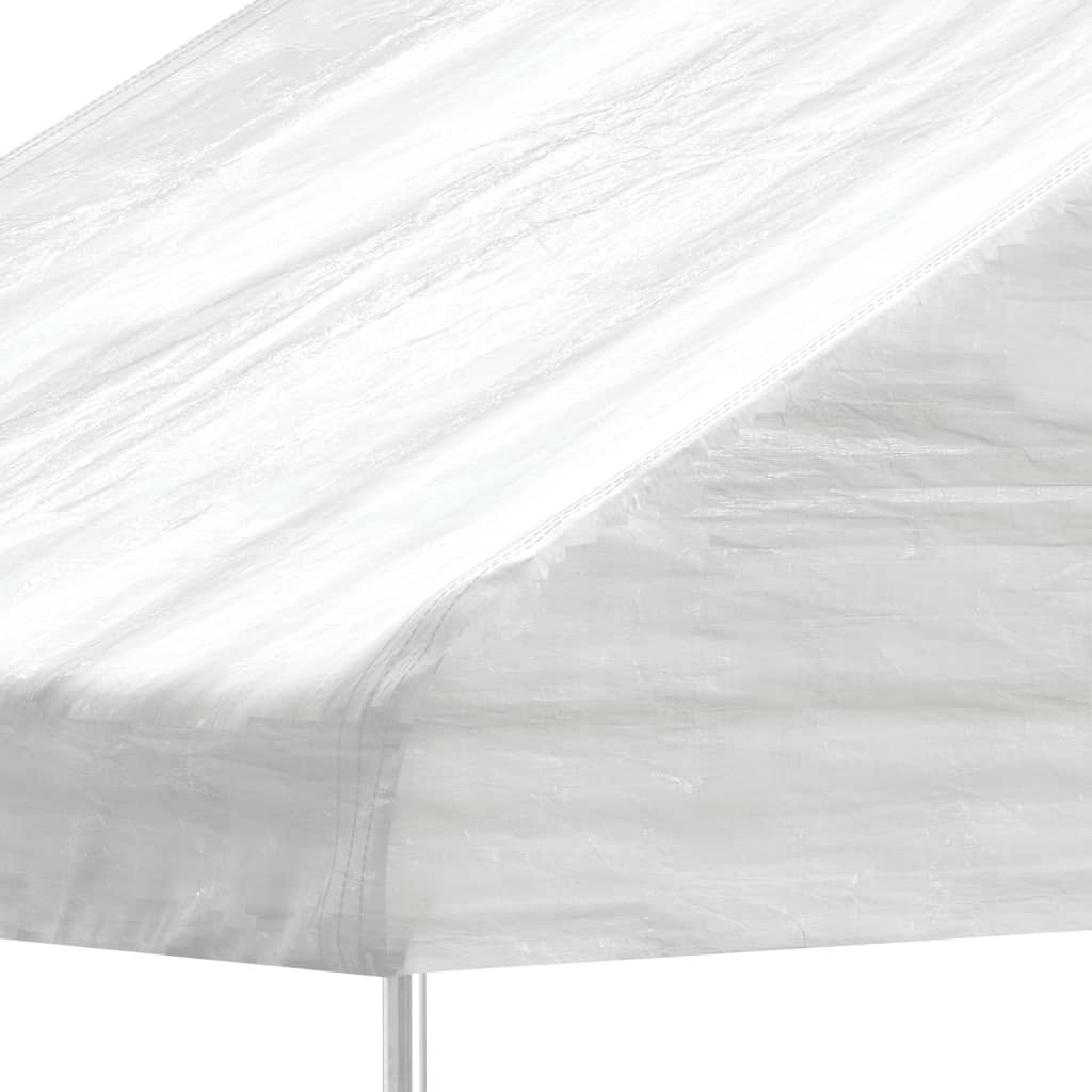Gazebo Vidaxx con tetto 5,88x2,23x3,75 mt in polietilene bianco