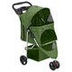 Vidaxl Dog Car pieghevole 80x46x98 cm tessuto oxford verde