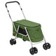 Vidaxl Dog Auto pieghevole 100x49x96 cm tessuto di lino verde