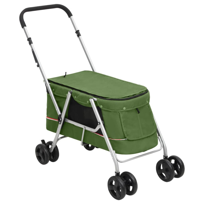Vidaxl Dog Auto pieghevole 100x49x96 cm tessuto di lino verde