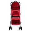 Vidaxl Dog Car de 2 capas plegable 83x48x97 CM Oxford Fabric Red
