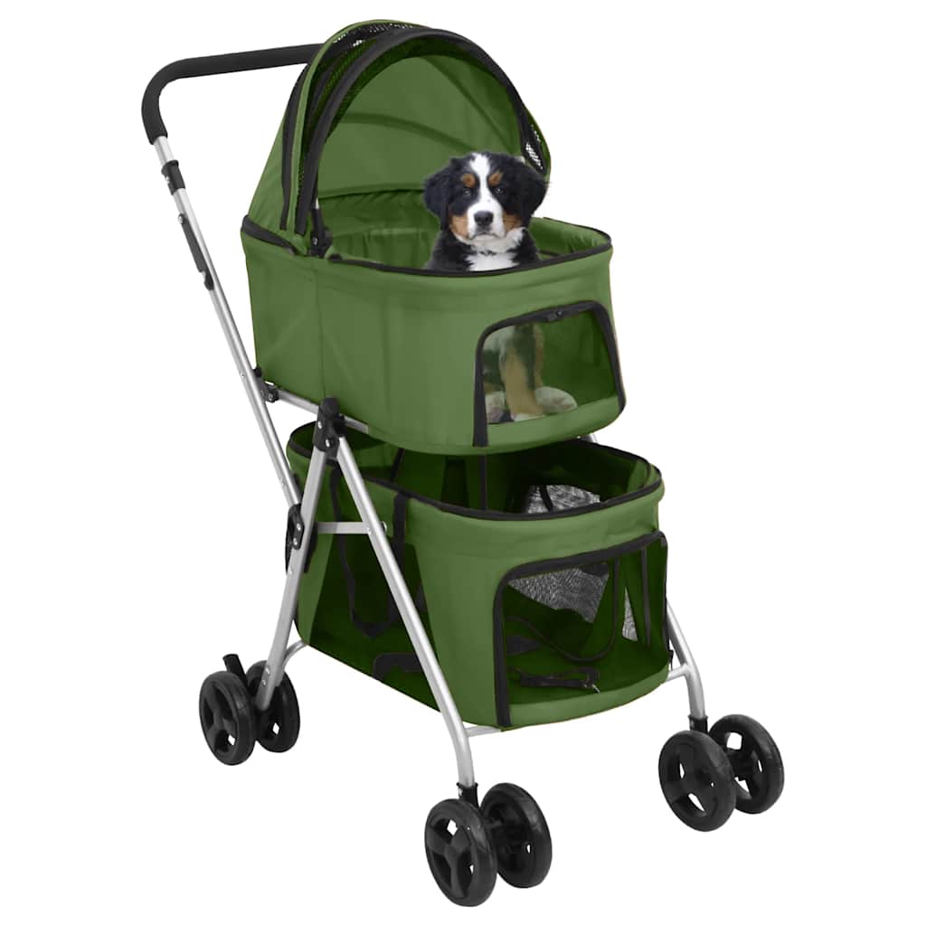 Vidaxl Dog Car plegable de 2 capas 83x48x97 CM Oxford Fabric