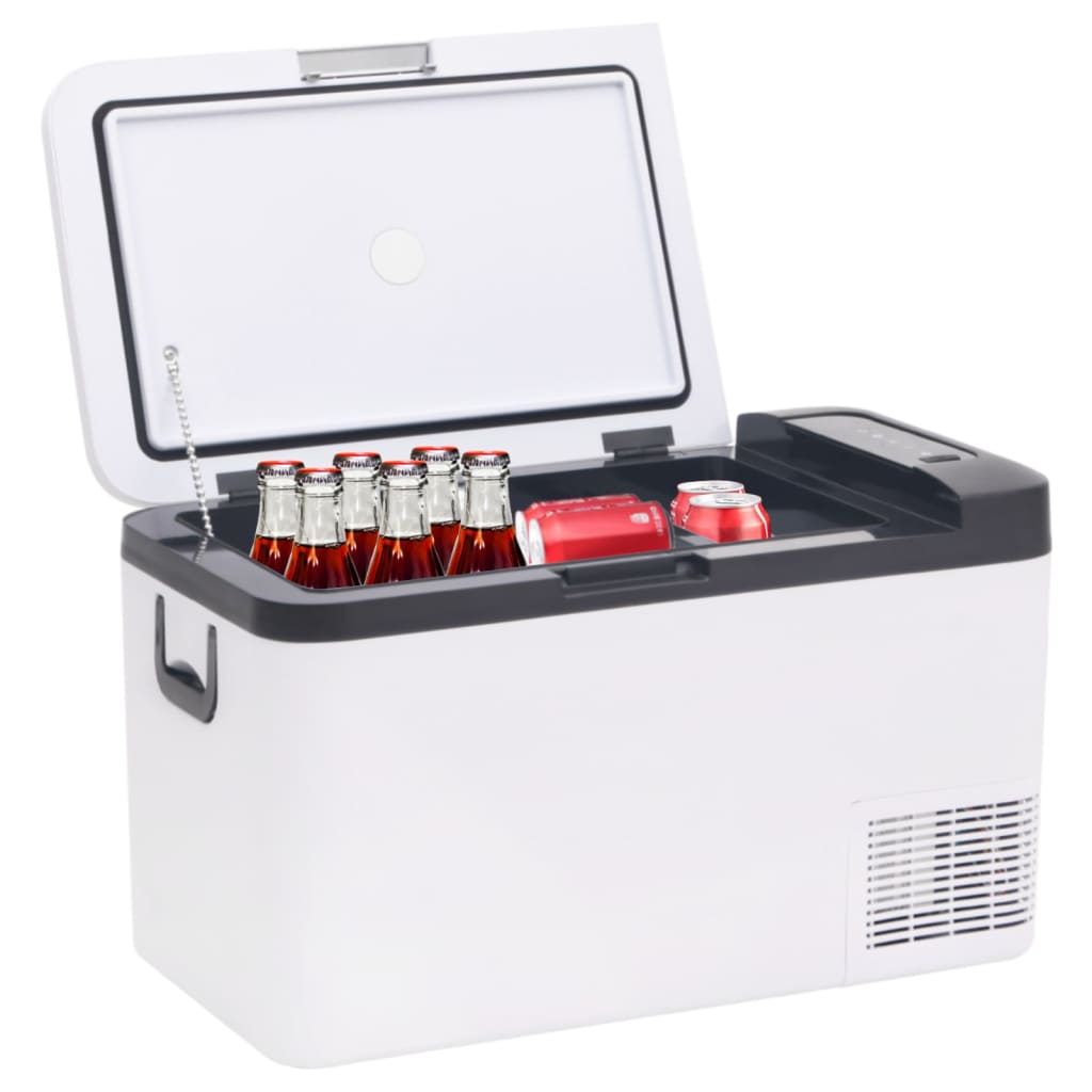 Vidaxl Cool Box con manico e adattatore 18 l pp pe nero e nero