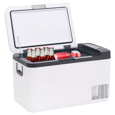 Vidaxl Cool Box con manico e adattatore 18 l pp pe nero e nero