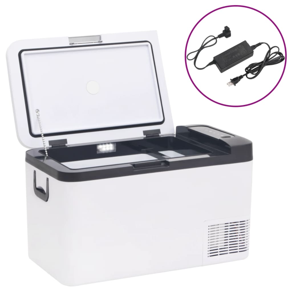 Vidaxl Cool Box con manico e adattatore 25 L pp pe nero e nero