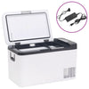 Vidaxl Cool Box con manija y adaptador 25 L PP PE en blanco y negro