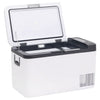 Vidaxl Cool Box con manija y adaptador 25 L PP PE en blanco y negro