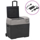 Vidaxl Cool Box con ruote e adattatore da 50 l polipropene nero e grigio