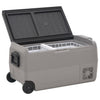 Vidaxl Cool Box con ruote e adattatore 50 l pp e pe nero e grigio