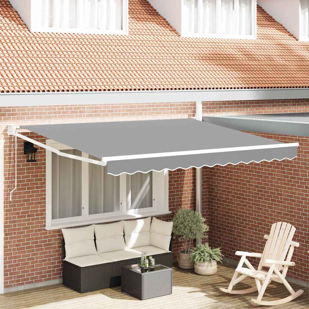 Ombrellone pieghevole Vidaxx bianco 350 x 250 cm in alluminio