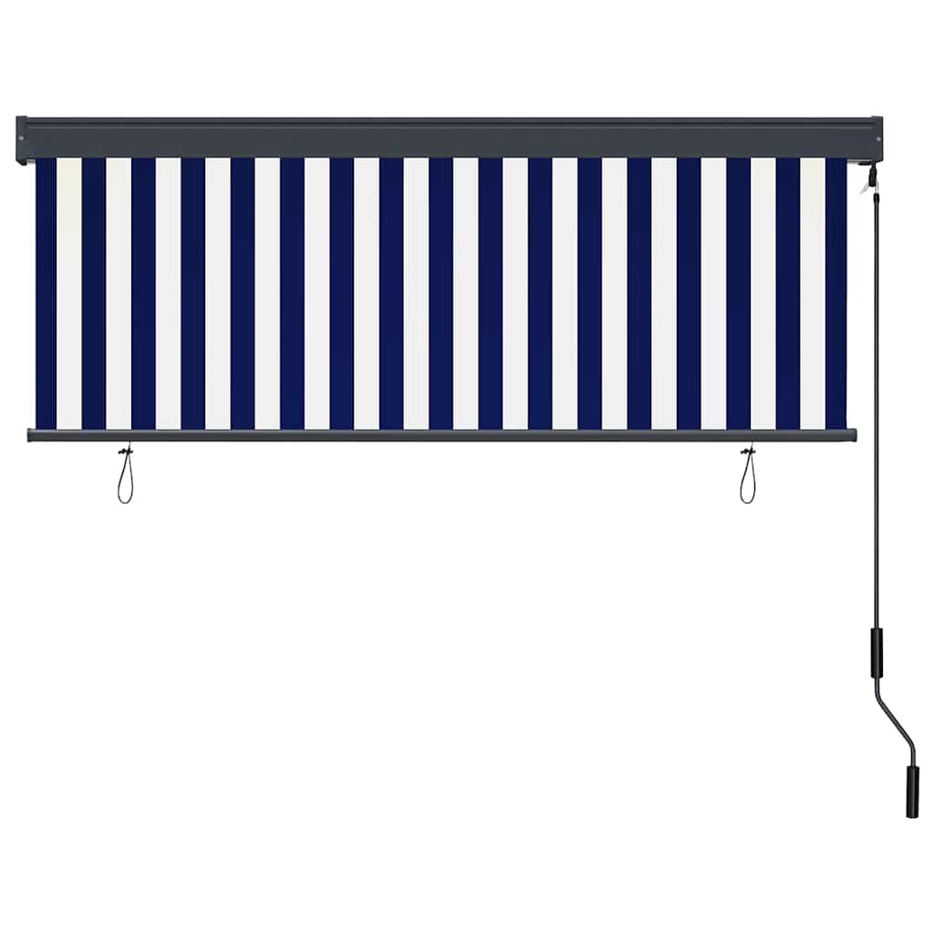 Vidaxxl roller blind blue and white 180 x 250 cm fabric and aluminum