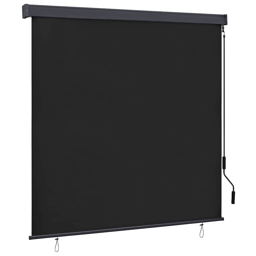Tenda a rullo Vidaxl a righe antracite 180 x 250 cm in tessuto e alluminio