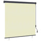 Vidaxxl estor enrollable con cortinas crema 180 x 250 cm tela y aluminio