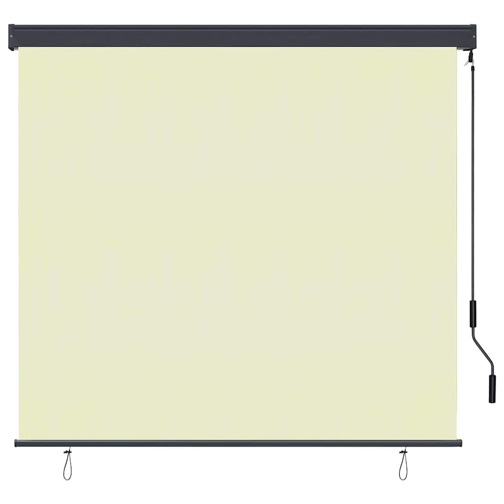 Vidaxxl estor enrollable con cortinas crema 180 x 250 cm tela y aluminio