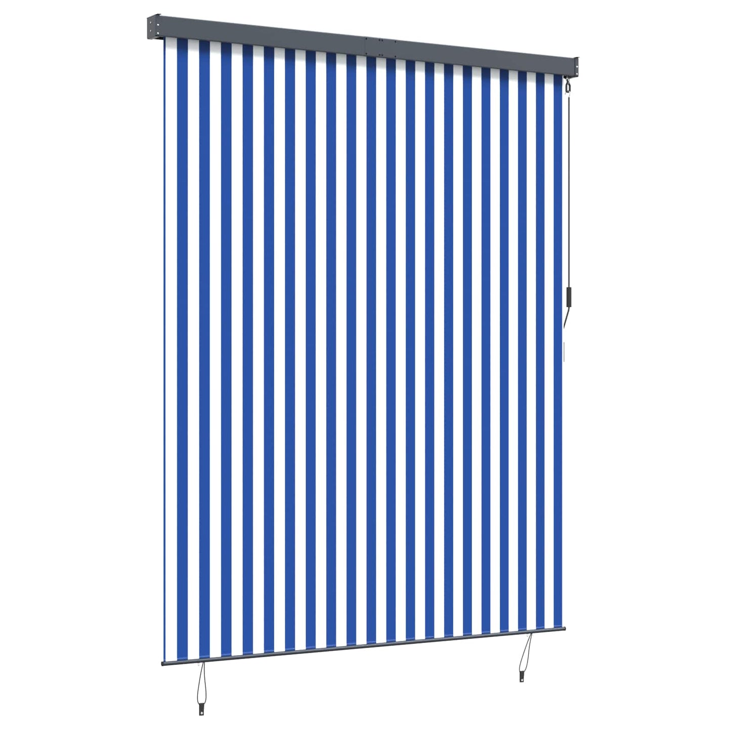 Tenda a rullo Vidaxxl blu e bianca 200 x 250 cm in tessuto e alluminio