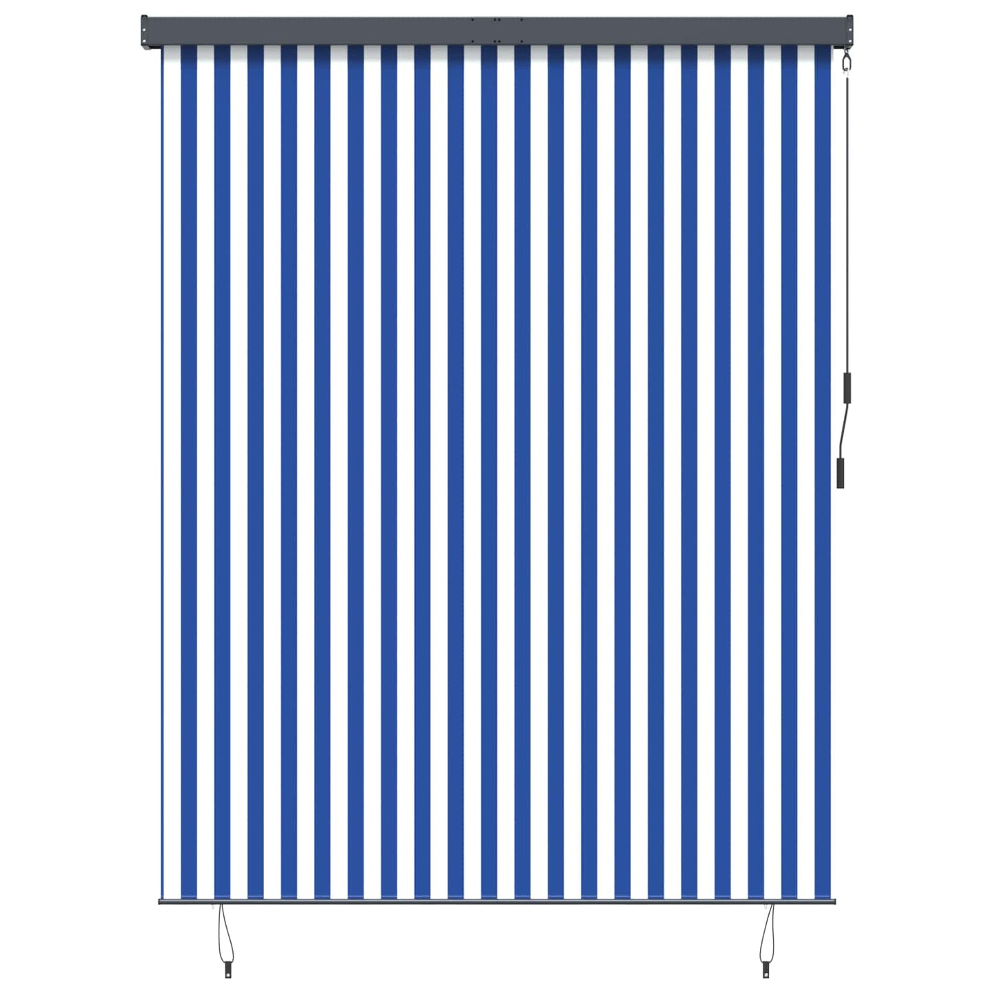 Tenda a rullo Vidaxxl blu e bianca 200 x 250 cm in tessuto e alluminio