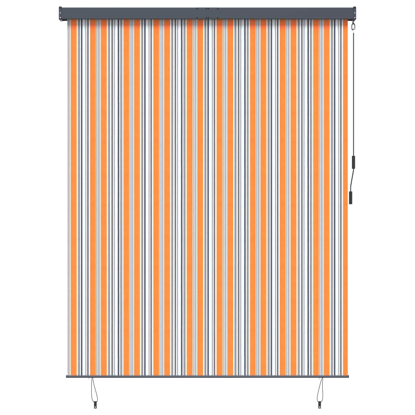 Tenda a rullo Vidaxxl gialla e blu 200 x 250 cm in tessuto e alluminio