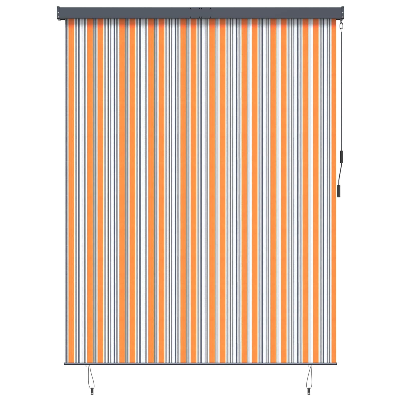 Tenda a rullo Vidaxxl gialla e blu 200 x 250 cm in tessuto e alluminio