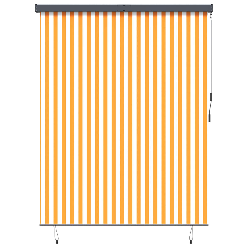Vidaxl rolgordijn wit en oranje 200 x 250 cm stof en aluminium