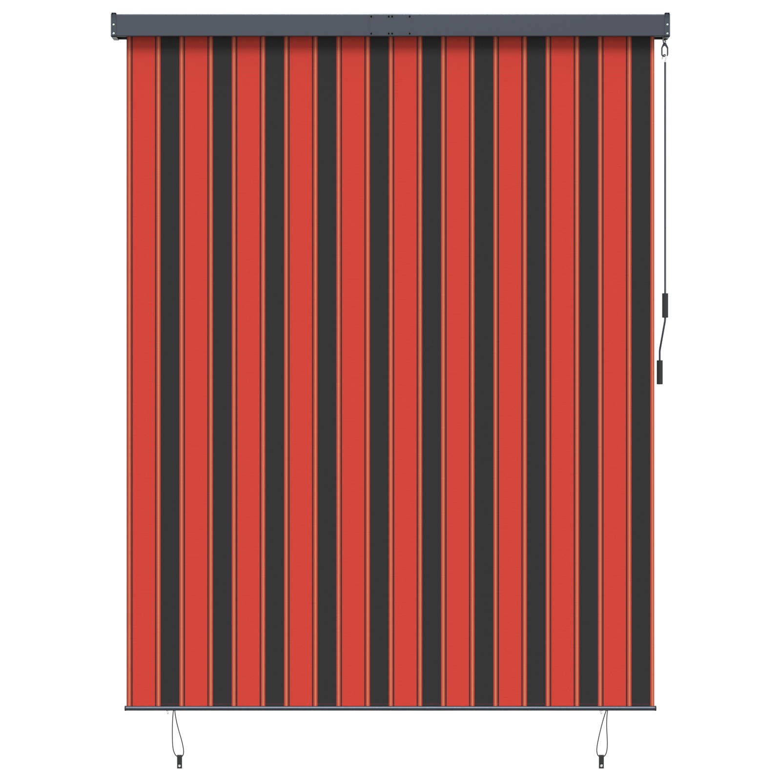 Tenda a rullo Vidaxxl arancione e marrone 200 x 250 cm in tessuto e alluminio