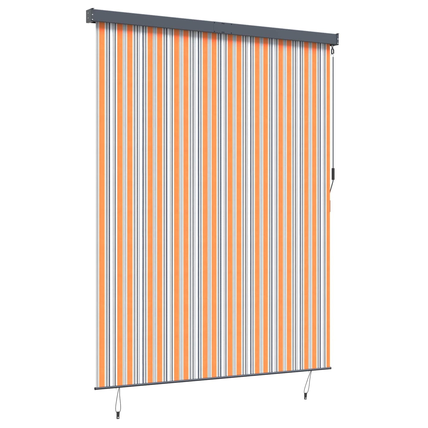 Tenda a rullo Vidaxxl gialla e blu 200 x 250 cm in tessuto e alluminio