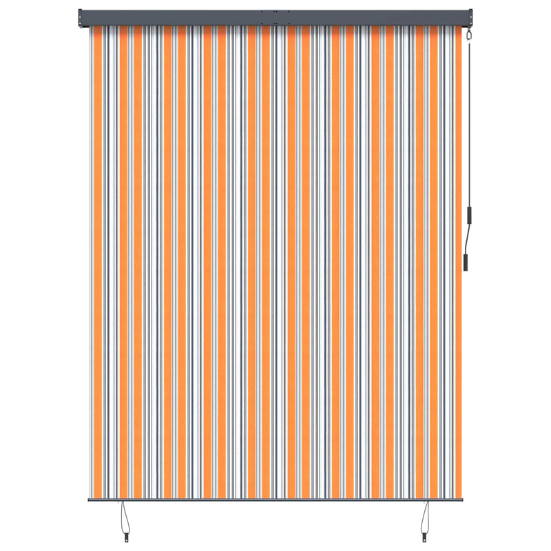 Vidaxl rolgordijn geel en blauw 200 x 250 cm stof en aluminium