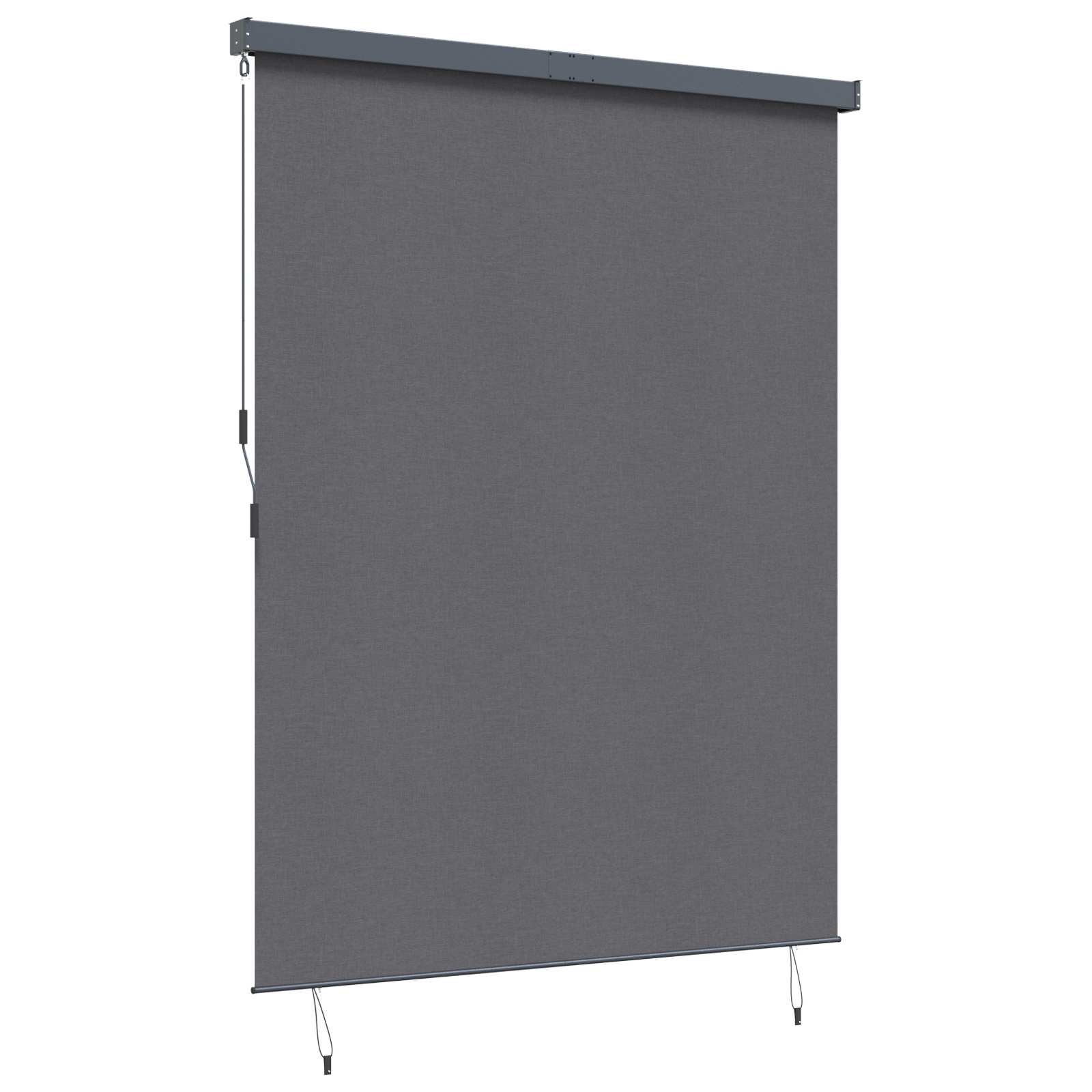 Estor enrollable vidaxl rayas antracita 200 x 250 cm tela y aluminio