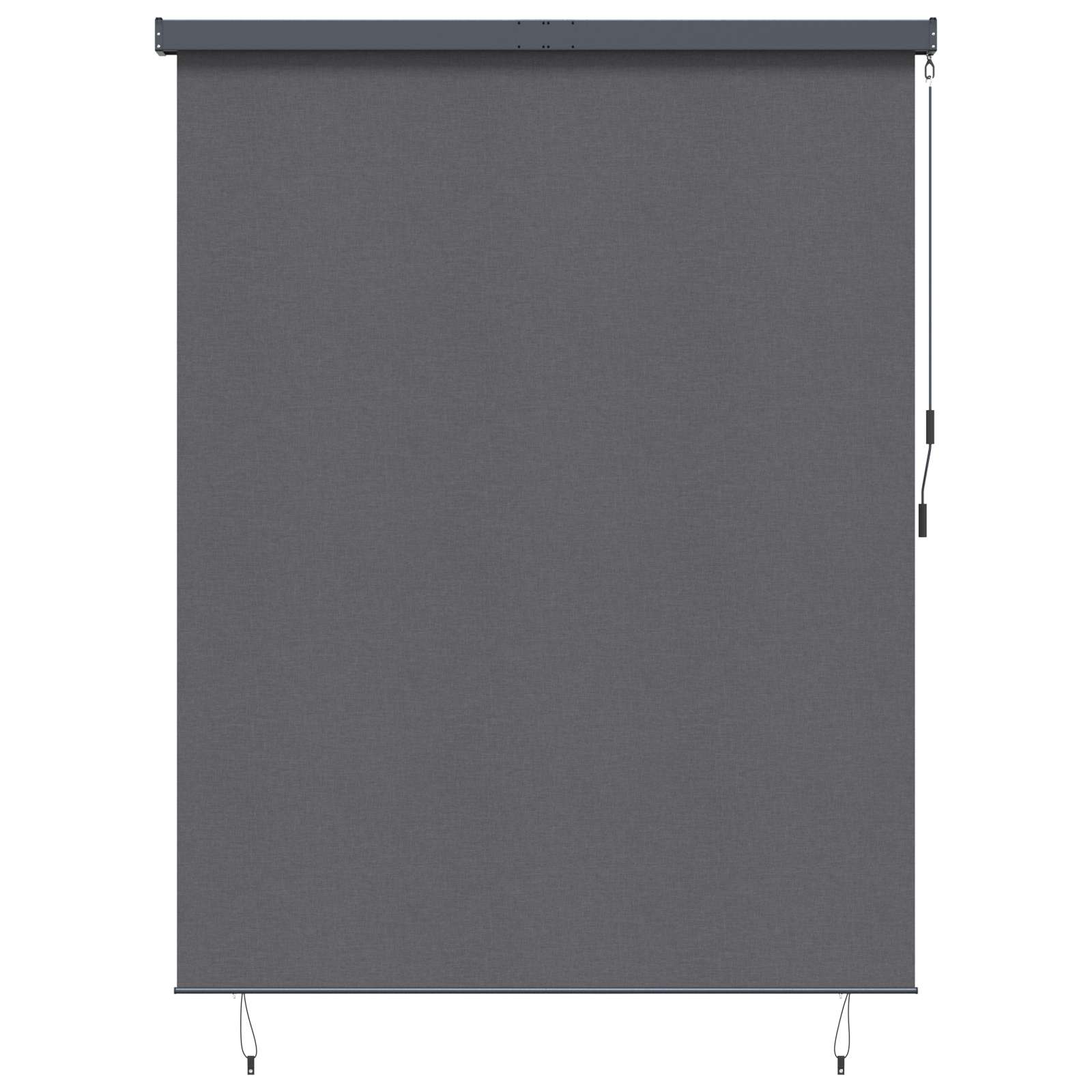 Estor enrollable vidaxl rayas antracita 200 x 250 cm tela y aluminio
