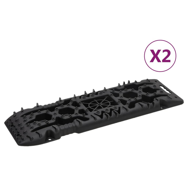 Piastre di presa Vidaxl 2 pezzi 107x31x7 cm nylon nero