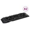 Placas de agarre de Vidaxl 2 PCS 107X31X7 CM Nylon Negro