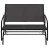 Vidaxl Sliding divano giardino 120.5x76x86.5 cm foglio di tessile e nero in acciaio