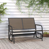 Divano scorrevole Vidaxl Giardino 120.5x76x86,5 cm di lamina tessile e marrone in acciaio
